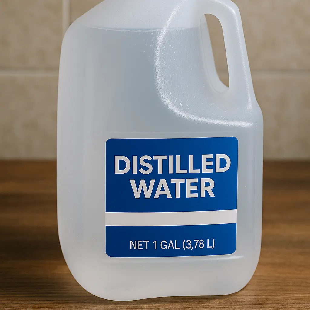 Eine Kanne destilliertes Wasser